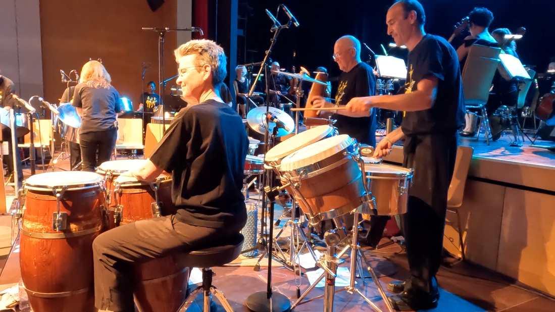 Joe Moli mit Band auf der Bühne